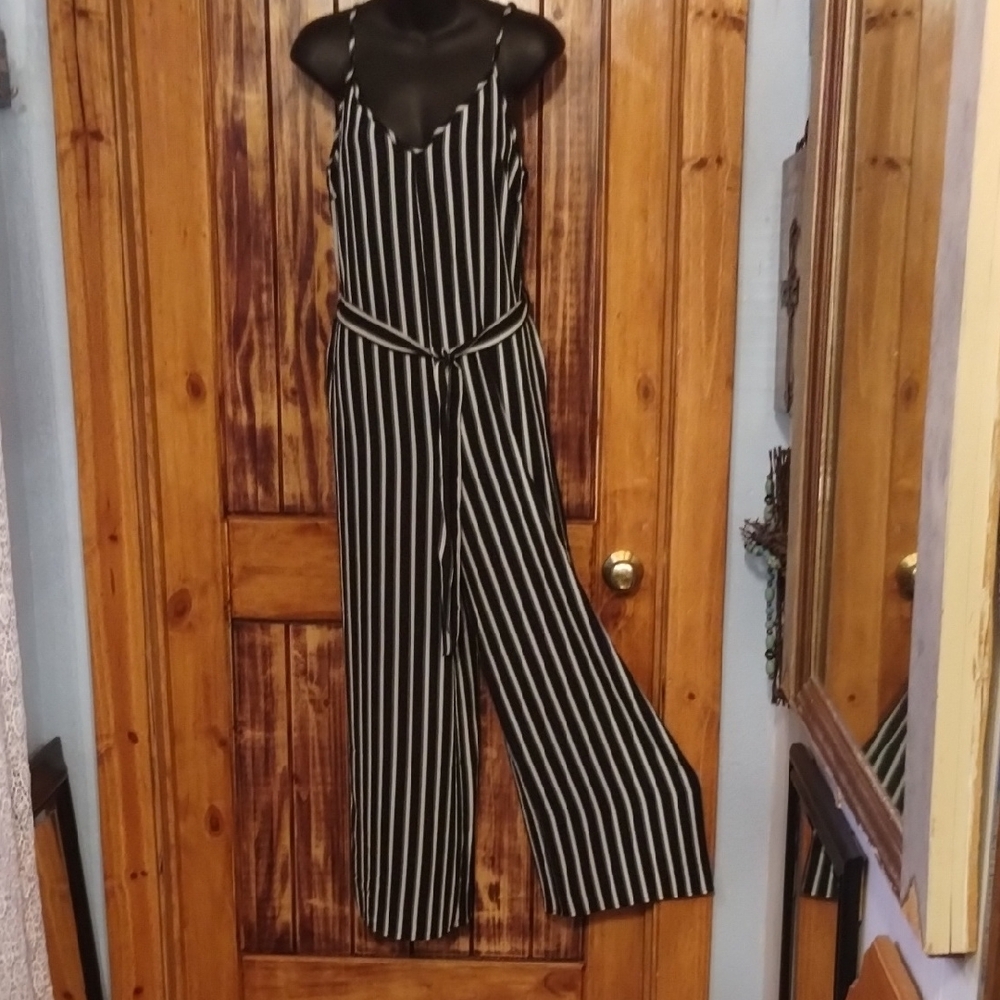 Ambiance Black and White Jumpsuit (S)